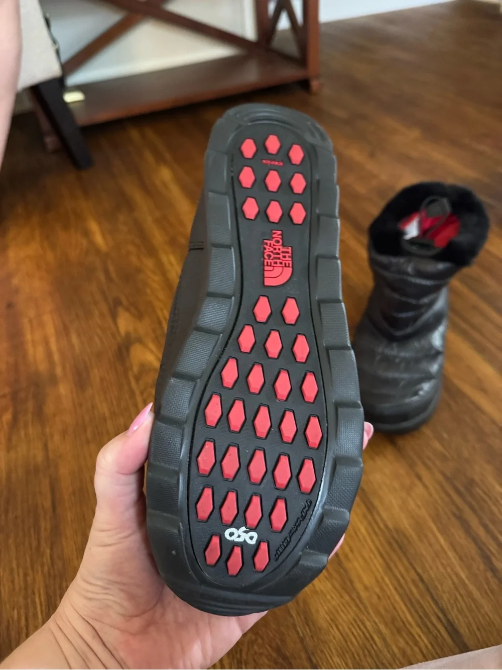 The North Face Black Puffer Winter Boots with Faux Fur Cuff